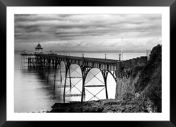 Clevedon Pier Framed Mounted Print by Simon West
