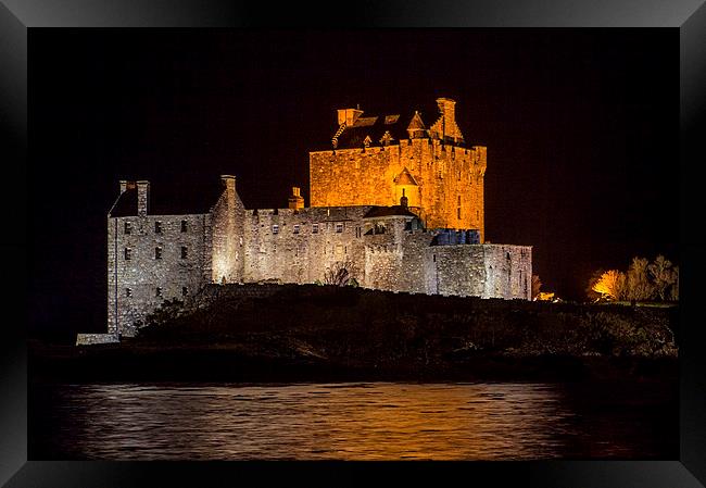 Eilean Donan Castle at Night Framed Print by Derek Beattie