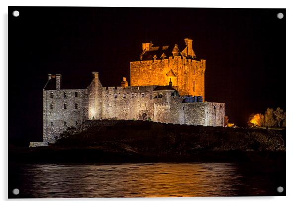 Eilean Donan Castle at Night Acrylic by Derek Beattie