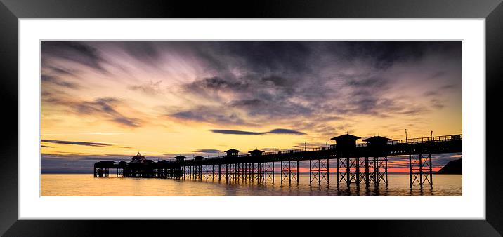 Llandudno Pier Sunrise Framed Mounted Print by Christine Smart