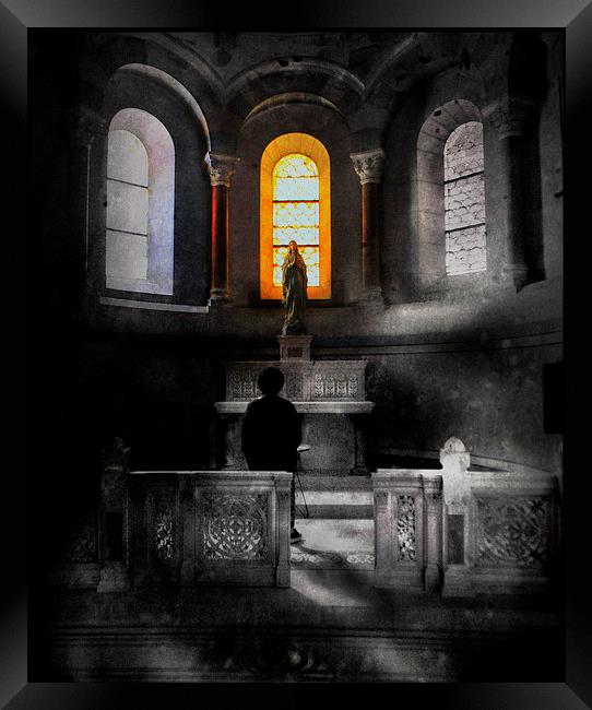 Shadows in the church Framed Print by Alan Mattison
