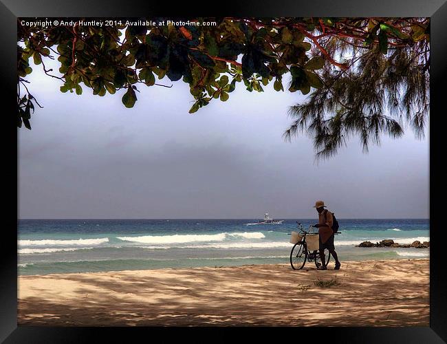 Barbados Rush Hour Framed Print by Andy Huntley