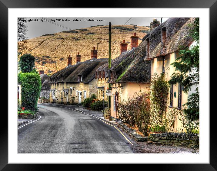 Thatched Street Framed Mounted Print by Andy Huntley
