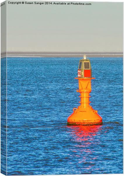 Water buoy Canvas Print by Susan Sanger