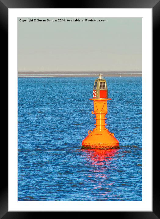 Water buoy Framed Mounted Print by Susan Sanger