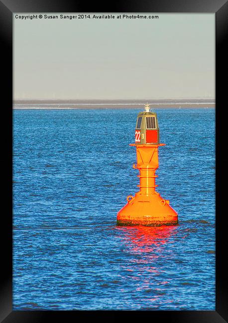Water buoy Framed Print by Susan Sanger