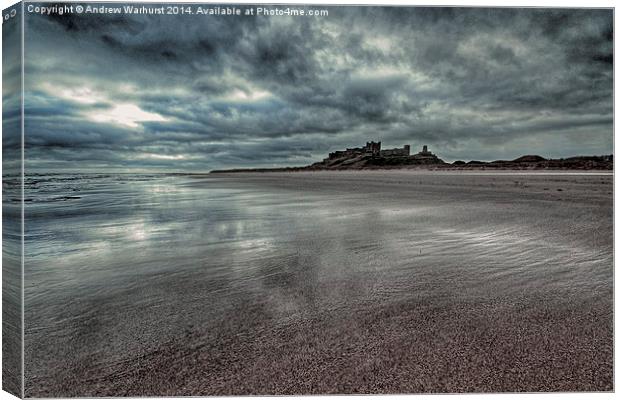 Bamburgh Beach and Castle Canvas Print by Andrew Warhurst