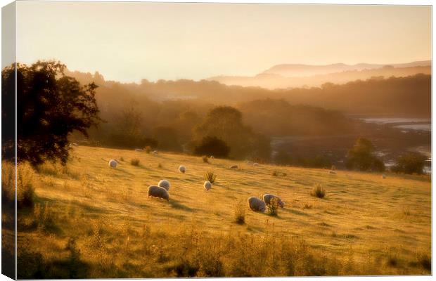 A Misty Sunrise Canvas Print by Christine Smart