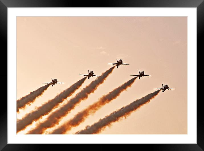 Red Arrow Sunset Framed Mounted Print by Claire Hartley