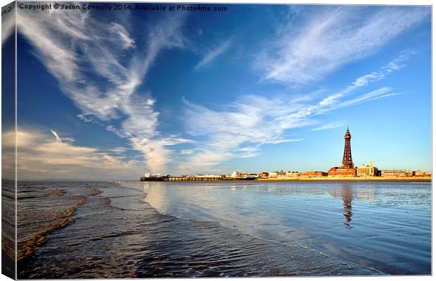 Blackpool By The Sea Canvas Print by Jason Connolly