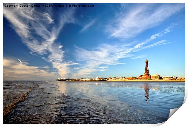 Blackpool By The Sea Print by Jason Connolly