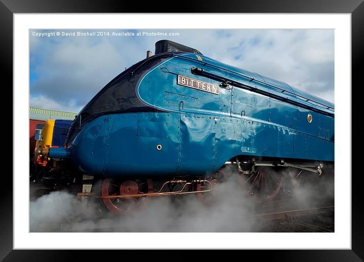 Steam locomotive A4 Bittern Profile Framed Mounted Print by David Birchall