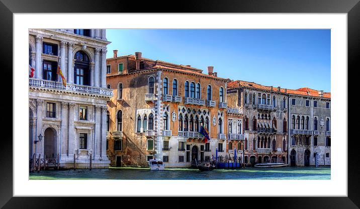 Palazzos on the Grand Canal Framed Mounted Print by Tom Gomez
