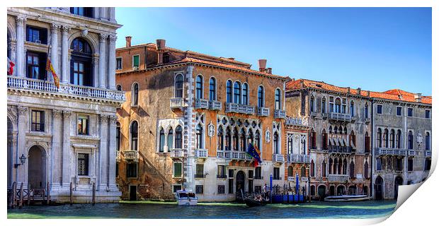 Palazzos on the Grand Canal Print by Tom Gomez