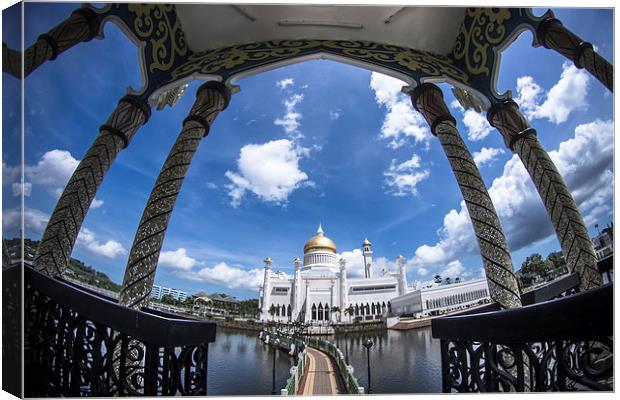 Brunei Mosque Canvas Print by Cristopher  Selga