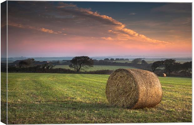 Sunrise over Cornwall Canvas Print by Christine Smart