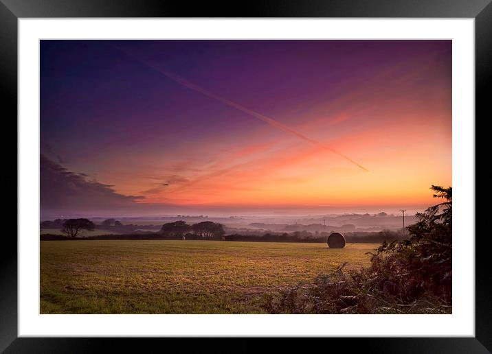 Misty Cornish Sunrise Framed Mounted Print by Christine Smart