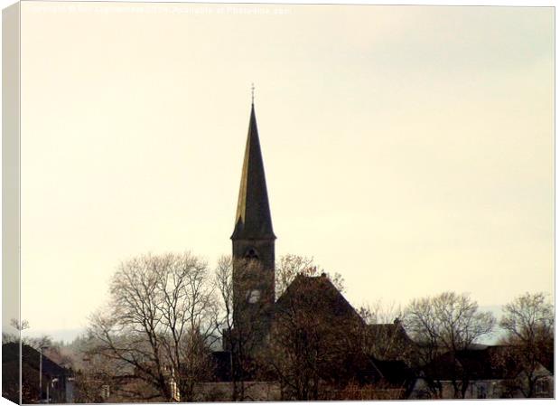 The Classic Church Spire Canvas Print by Bill Lighterness