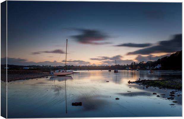Red Wharf Bay Sunset Canvas Print by Christine Smart