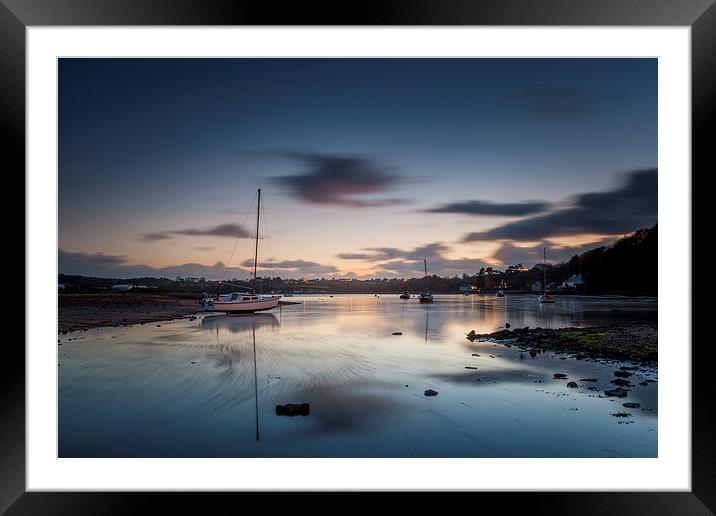 Red Wharf Bay Sunset Framed Mounted Print by Christine Smart
