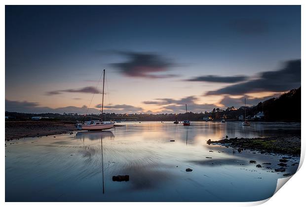 Red Wharf Bay Sunset Print by Christine Smart