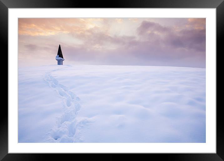 Winter Sunset Framed Mounted Print by Ian Middleton