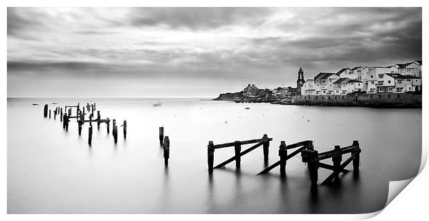 Swanage old pier Print by Tony Bates