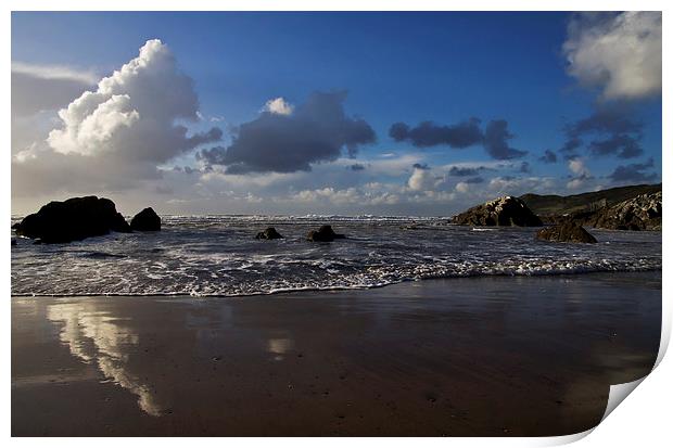 Barricane Beach in North Devon Print by Pete Hemington