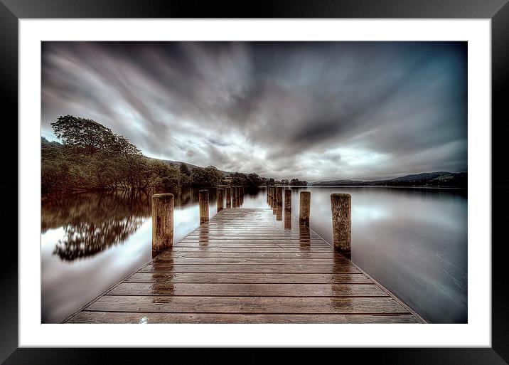 Coniston Jetty Framed Mounted Print by Rich Berry