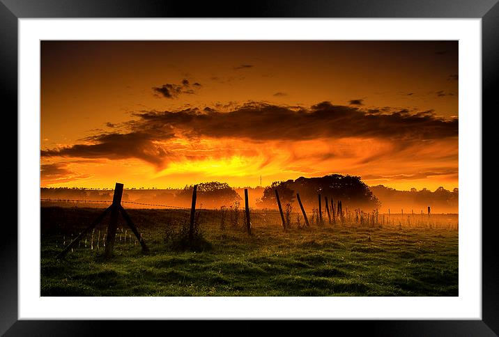 Fire in the Sky Framed Mounted Print by Rich Berry
