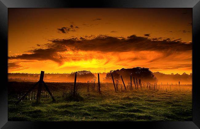 Fire in the Sky Framed Print by Rich Berry