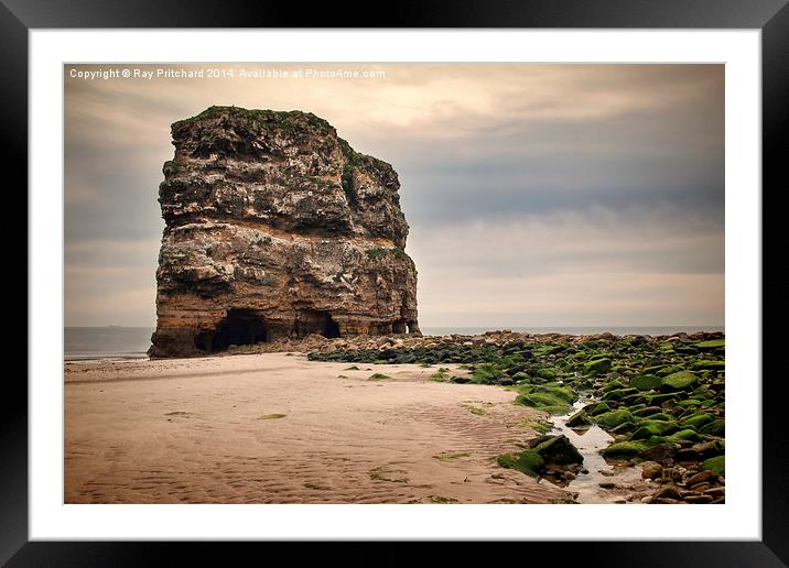 Marsden Rock Framed Mounted Print by Ray Pritchard