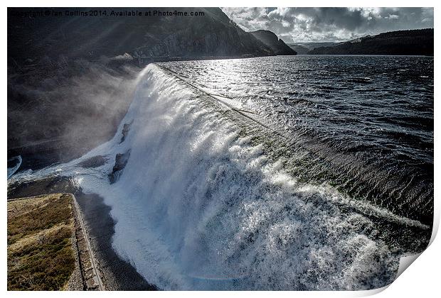Caban Coch Dam Print by Ian Collins
