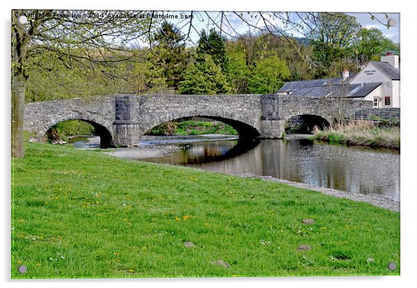 The famour three arched bridge at Llanfair TH Acrylic by Frank Irwin