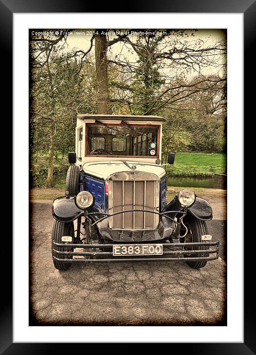 Asquith – replica Vintage Car. Framed Mounted Print by Frank Irwin