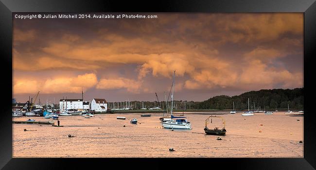 Woodbridge Tide Mill Framed Print by Julian Mitchell