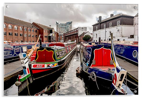 Birmingham Narrow Boats Acrylic by mhfore Photography