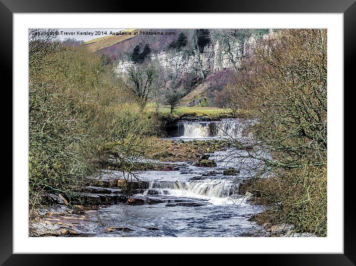 Waterfall at Wain Wath Keld Framed Mounted Print by Trevor Kersley RIP