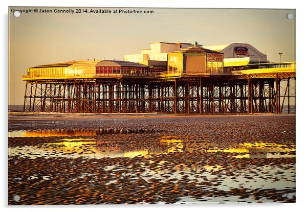 North Pier Blackpool Acrylic by Jason Connolly