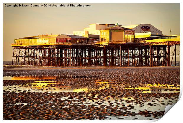 North Pier Blackpool Print by Jason Connolly
