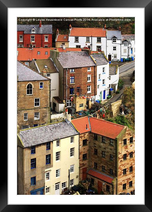 The fishing village of Staithes, North Yorkshire Framed Mounted Print by Louise Heusinkveld