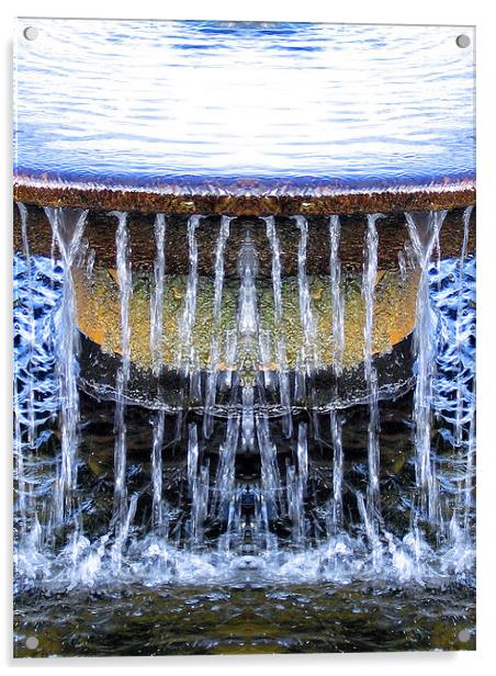 Water Fountain Acrylic by Ruth Hallam