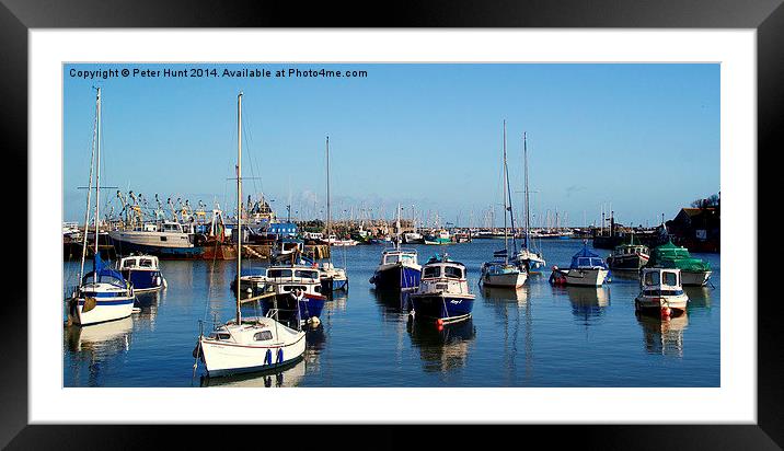 High Tide In The Harbour Framed Mounted Print by Peter F Hunt