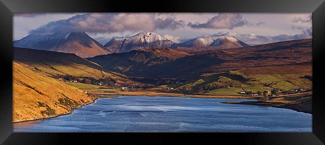 Loch Harport, Drynoch & Glamaig. Framed Print by Alexander  Macaskill
