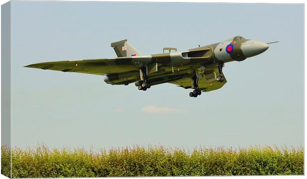 Vulcan over the hedge Canvas Print by Andrew Steer