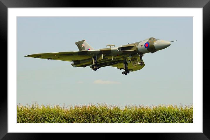 Vulcan over the hedge Framed Mounted Print by Andrew Steer
