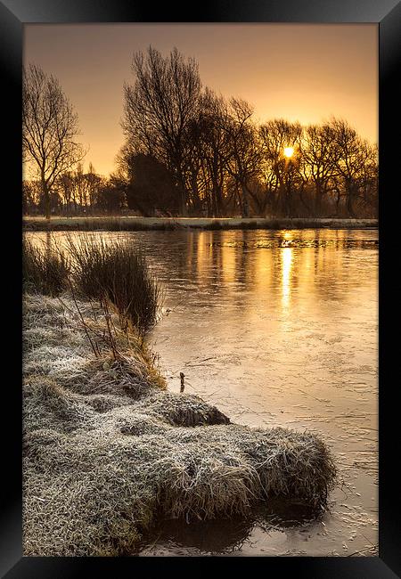 Golden Winter Sunrise Framed Print by Christine Smart