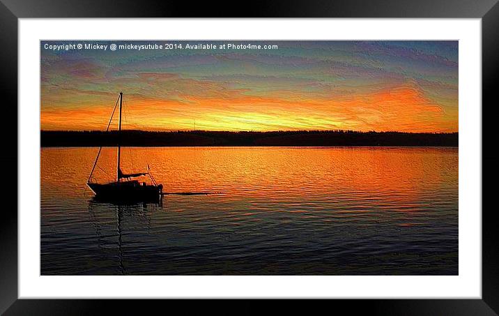 Campbell River Sunrise (Artistic Version) Framed Mounted Print by rawshutterbug 