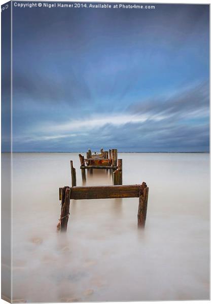 The Broken Jetty #2 Canvas Print by Wight Landscapes