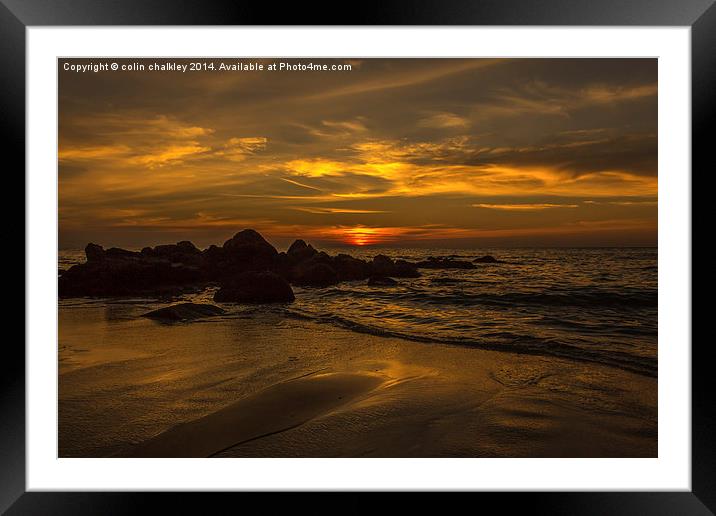 Thai Sunset Framed Mounted Print by colin chalkley